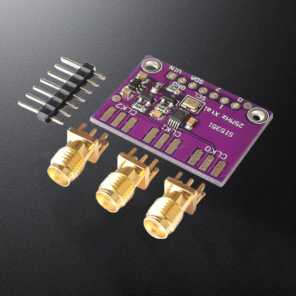 1 Piece DC 3V-5V SI5351 I2C Clock Generator Breakout Board Module 8KHz-160MHz Signal Generator Clock Compatible with Arduino