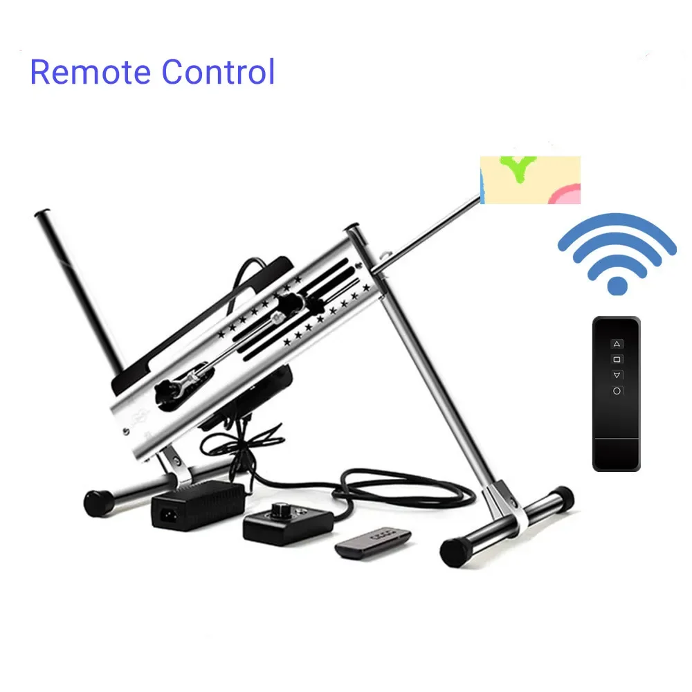 Powerful Adjustable Stroke RF Remote Control Stainless Steel DIY Telescopic Reciprocating Linear Actuator Motor Automatic Mute