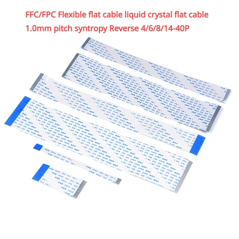 

FFC/FPC Flexible flat cable liquid crystal flat cable 1.0mm pitch syntropy Reverse 4/6/8/14-40P