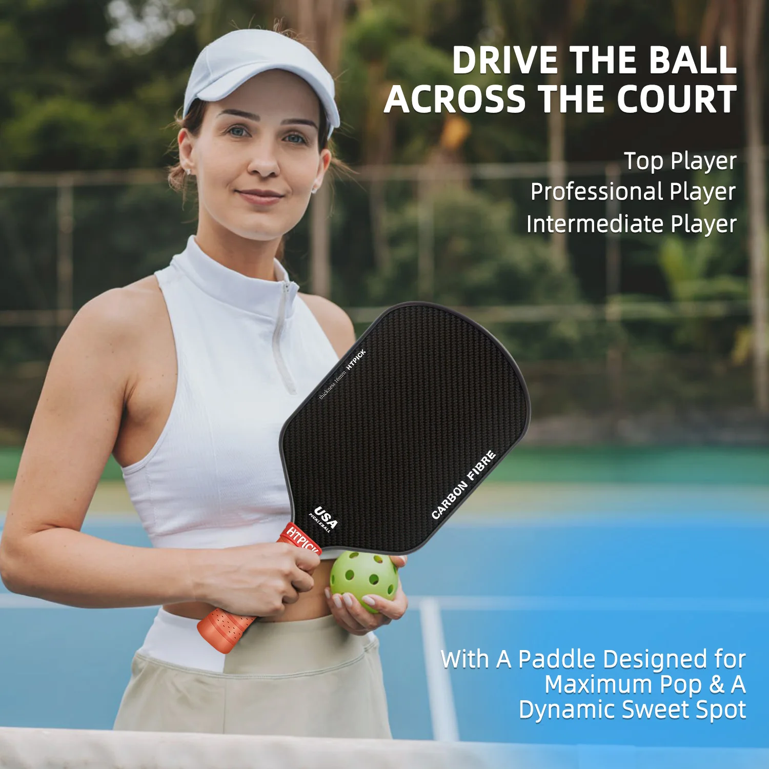 

HTPICK 3k carbon fiber pickleball paddle set is ready for shipment. It features high elasticity and high rotation, and is suitab