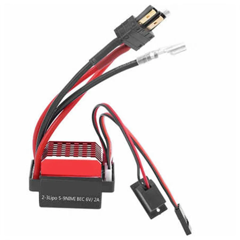 60A Waterproof Brushed ESC Speed Controller Forward Reverse Brake for 1/10 RC Crawler Tamiya Traxxas TRX4 Axial Scx10