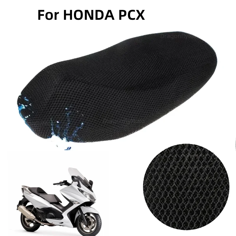 Funda de asiento de cojín de motocicleta para HONDA PCX125 PCX150 PCX 125 150 pcx 125 150, transpirable, malla 3D fresca de verano