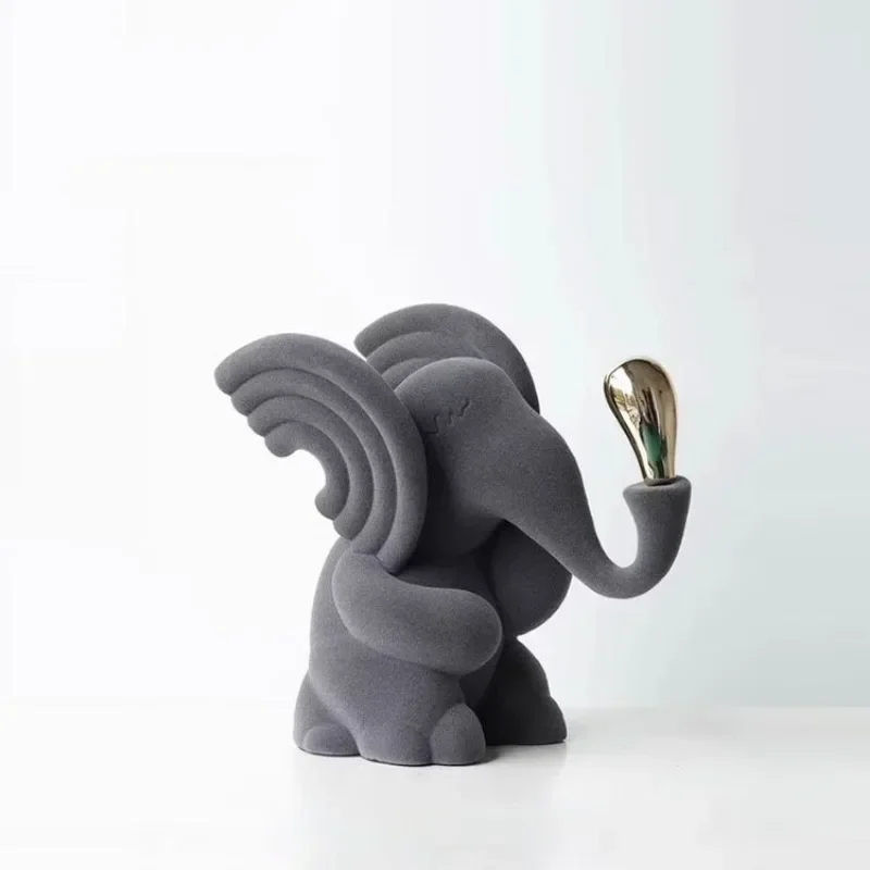 Modern creative cartoon elephant animal ornament, children's room living room exhibition hall art decoration