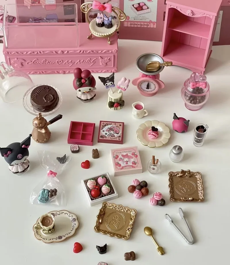 Kulomi Chocolate Workshop Dim Sum Dessert Cake Shop Series Blind Box Kawaii Mini Action Figure Model Decor Girl Surprise Gifts