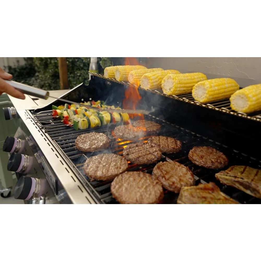 6-Burner Convertible Natural Gas Smart bbq Grill Stainless Steel Denali 605 with Conversion Kit