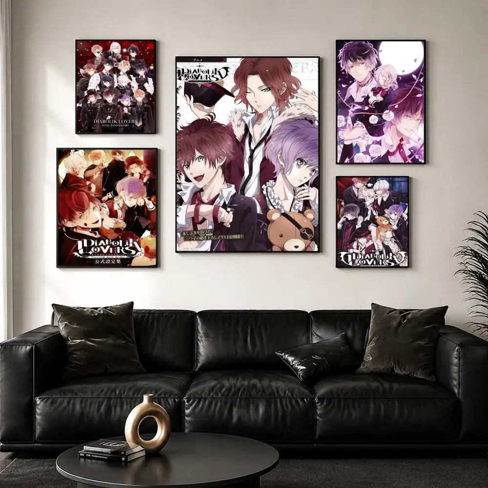 Anime D-Diabolik Lovers Movie Painting Calligraphy Wall Art Canvas Poster Premium Home Decor Print for Living Room Bedroom