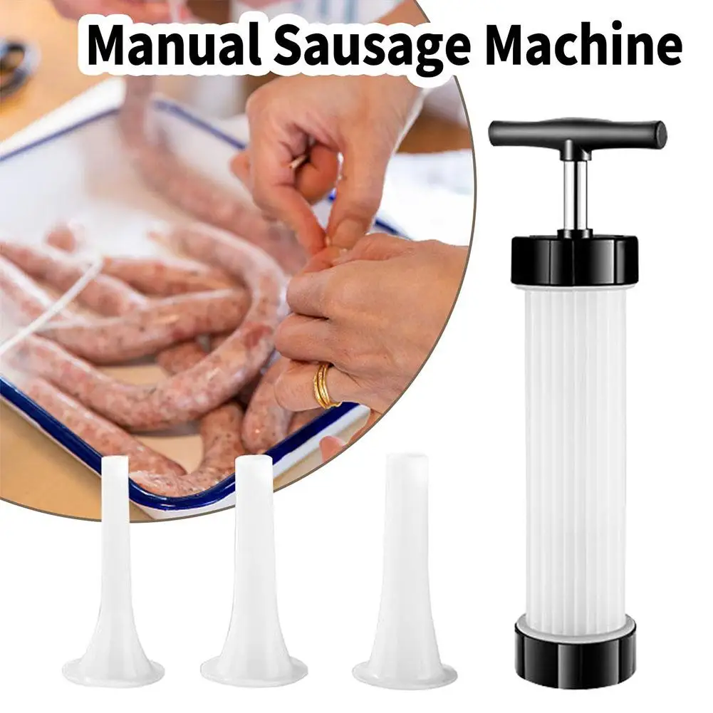 Manual Meatball Maker, Hand-Held salsicha máquina, ferramenta de processamento de salsicha, cozinha Stuffer, Meatball Filler, J0t9