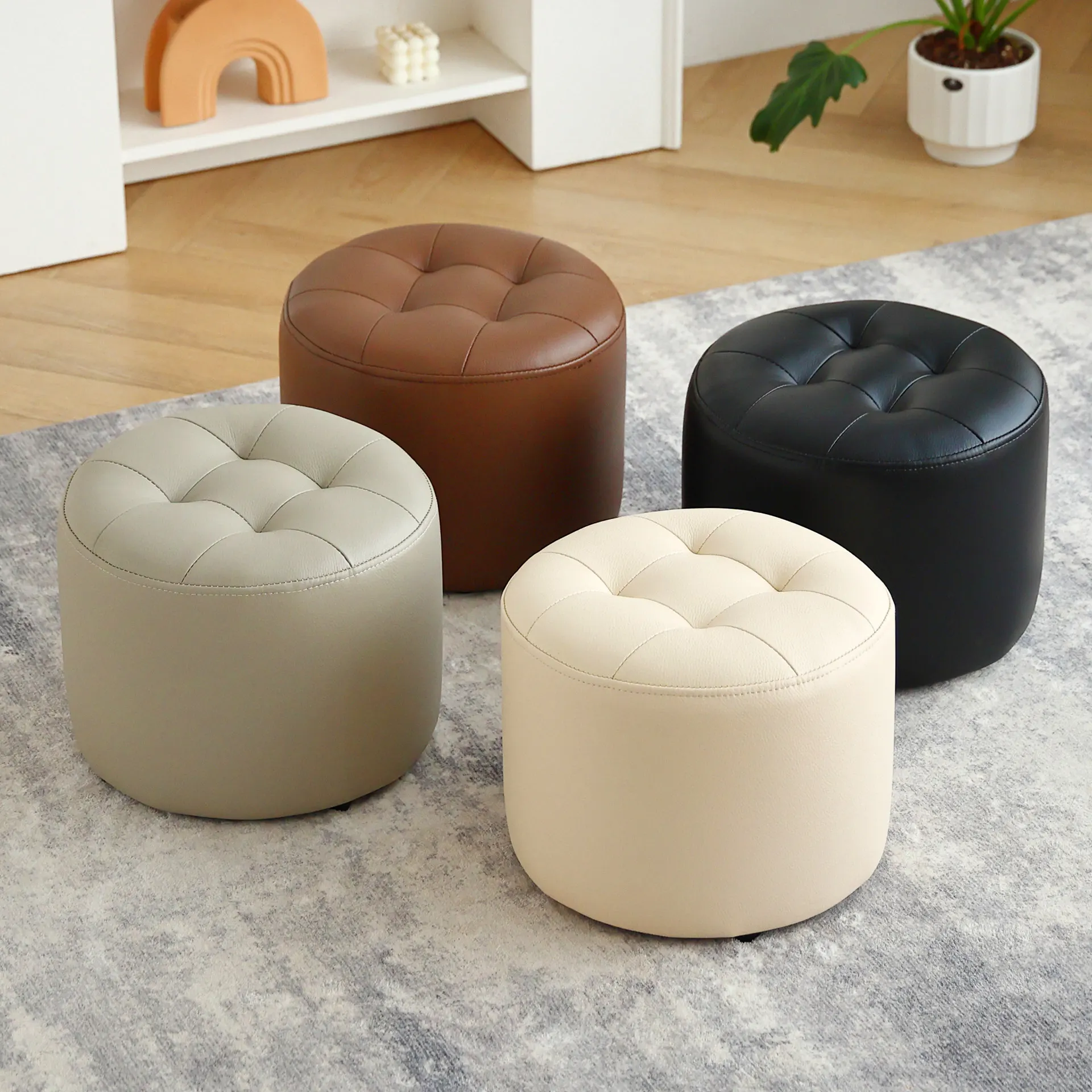 Entrance Bedroom Individual Foot Stool Office Upholstered Entrance Foot Stool Minimlist Marche Pied