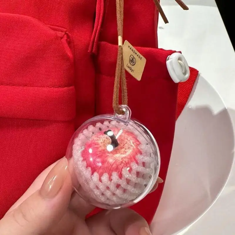 Frucht-Schlüsselanhänger, realistischer Frucht-Anhänger, modisches Taschenornament, Auto-Innendekoration für den Valentinstag, kleines Überraschungsgeschenk – Detail 5