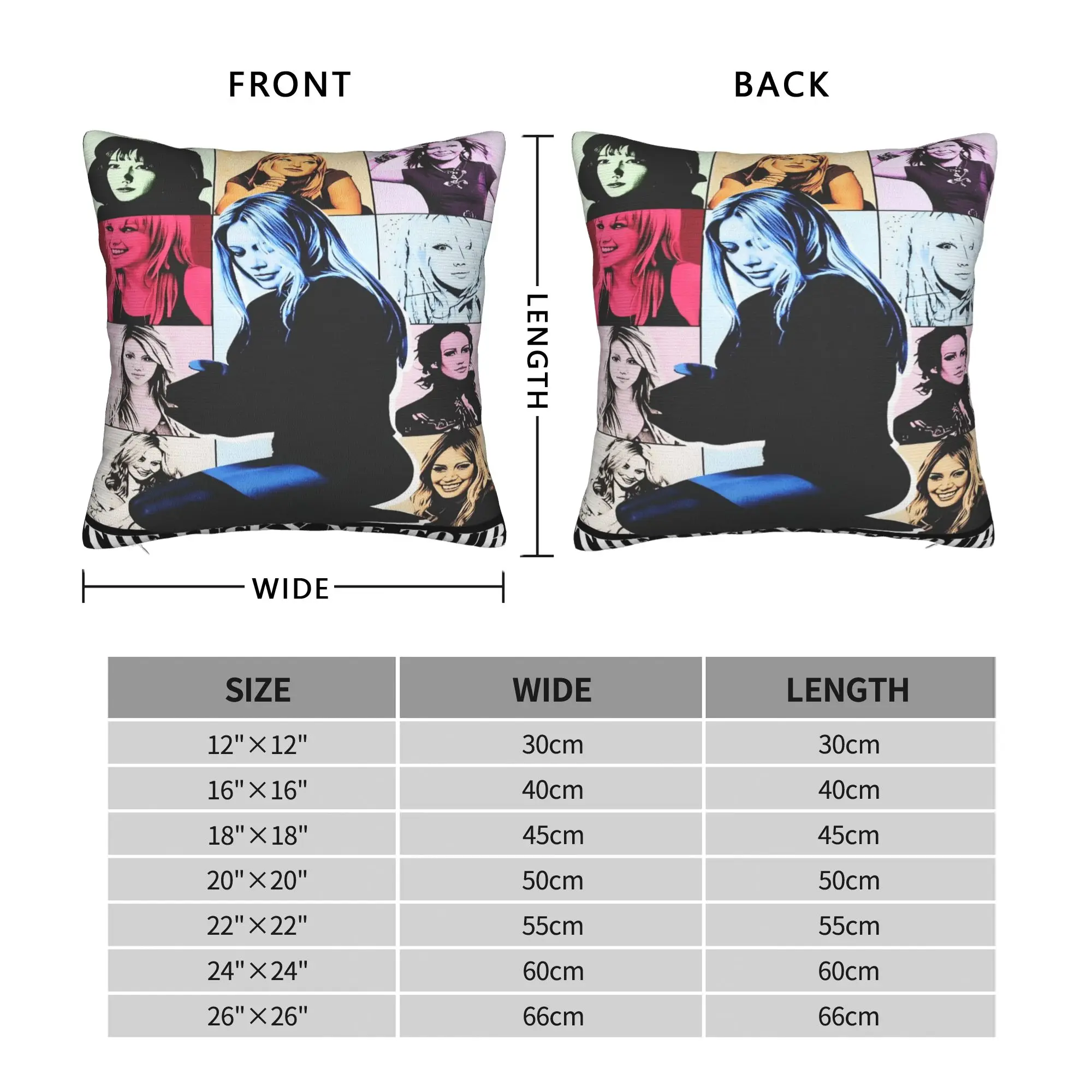 Pillow Cover Hilary Duff Lucky Me Tour  Novelty Pillow Case For Chair Sofa Home Decor Pillowcases