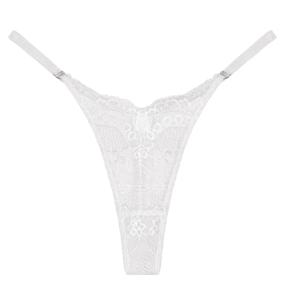 Low Rise Lace See Through Thongs para mulheres, T-Back, G-Strings, biquíni feminino, cuecas, calcinhas, roupas íntimas, calcinhas sexy