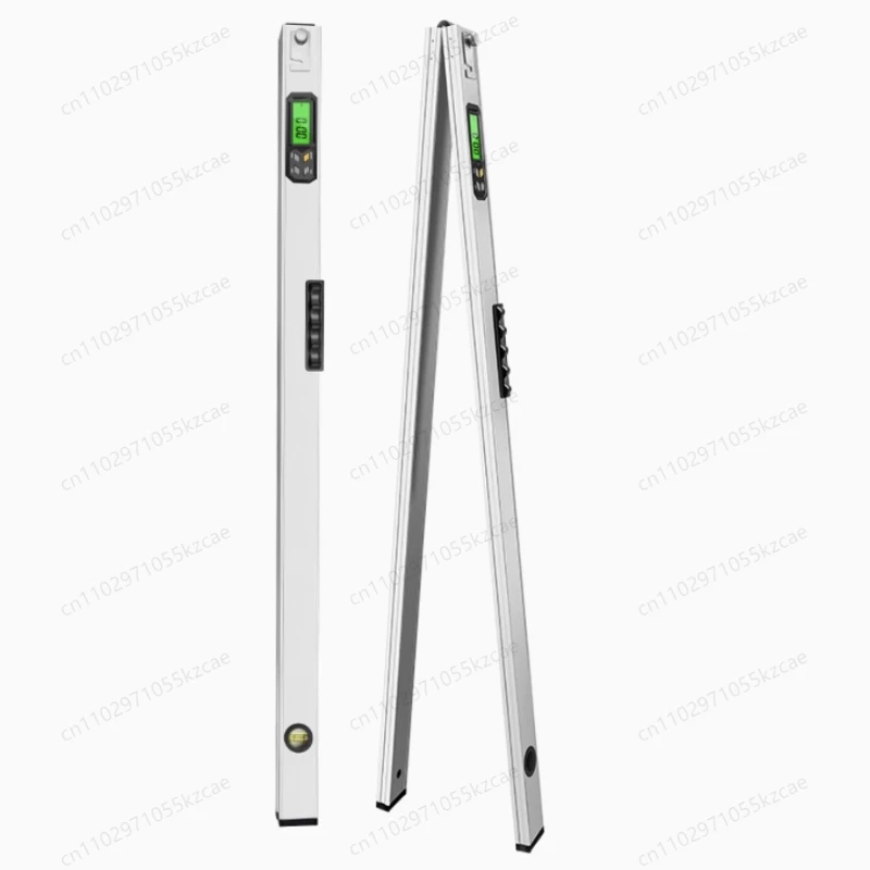 High Precision Digital Magnetic Level Ruler 2m Foldable, Aluminum Alloy Electronic Leveling Tool for Leveling & Alignment