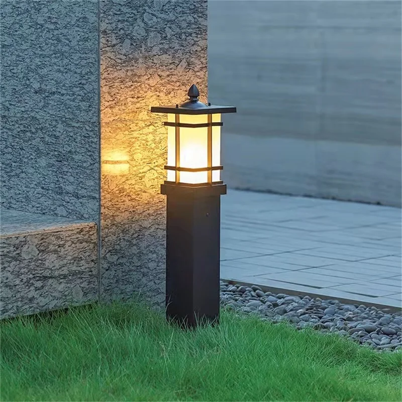 BERTH Outdoor Retro Lawn Lamp Lights Classical Waterproof Home for Villa Garden Decoration