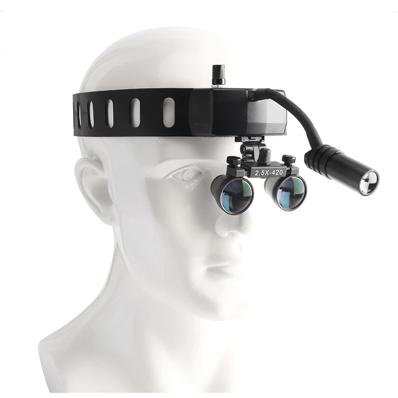 

Dental 2.5x Magnifying Lens Wearable LED Headlight Is Suitable for High-definition Surgery, Beauty, Ophthalmology and Oral Cavit