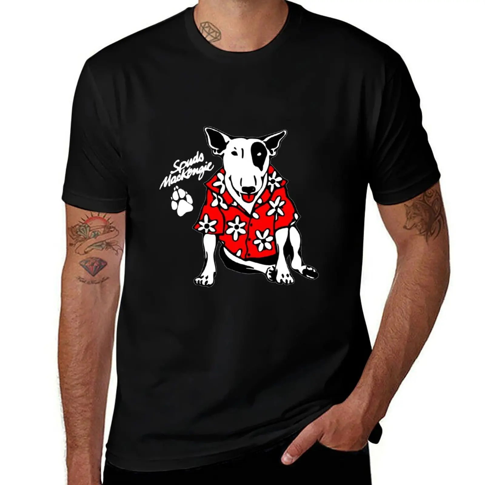 Spuds Mackenzie T-Shirt Trendy Pattern T-Shirt for Men