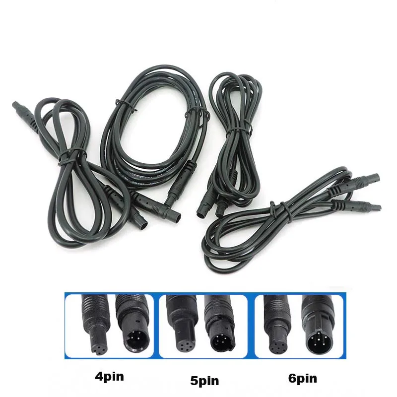 4pin 5pin 6pin Male to Female Cord Car Vehicle DVR Camera Extension connector Cables HD Monitor Rear View Camera Wire L1