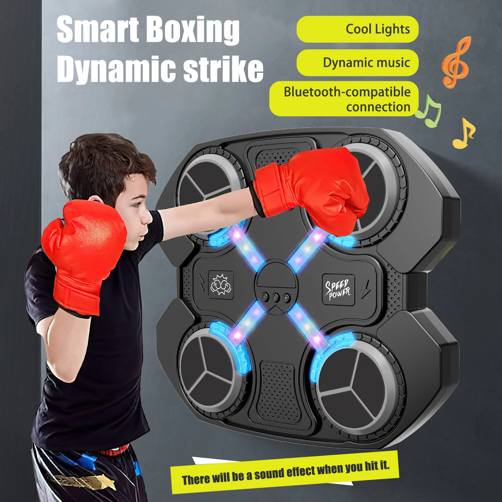 New Smart Music Boxing Machine Adult/Children Sports Fitness Boxing Trainer Home Exercise Response Training Boxing Wall Target