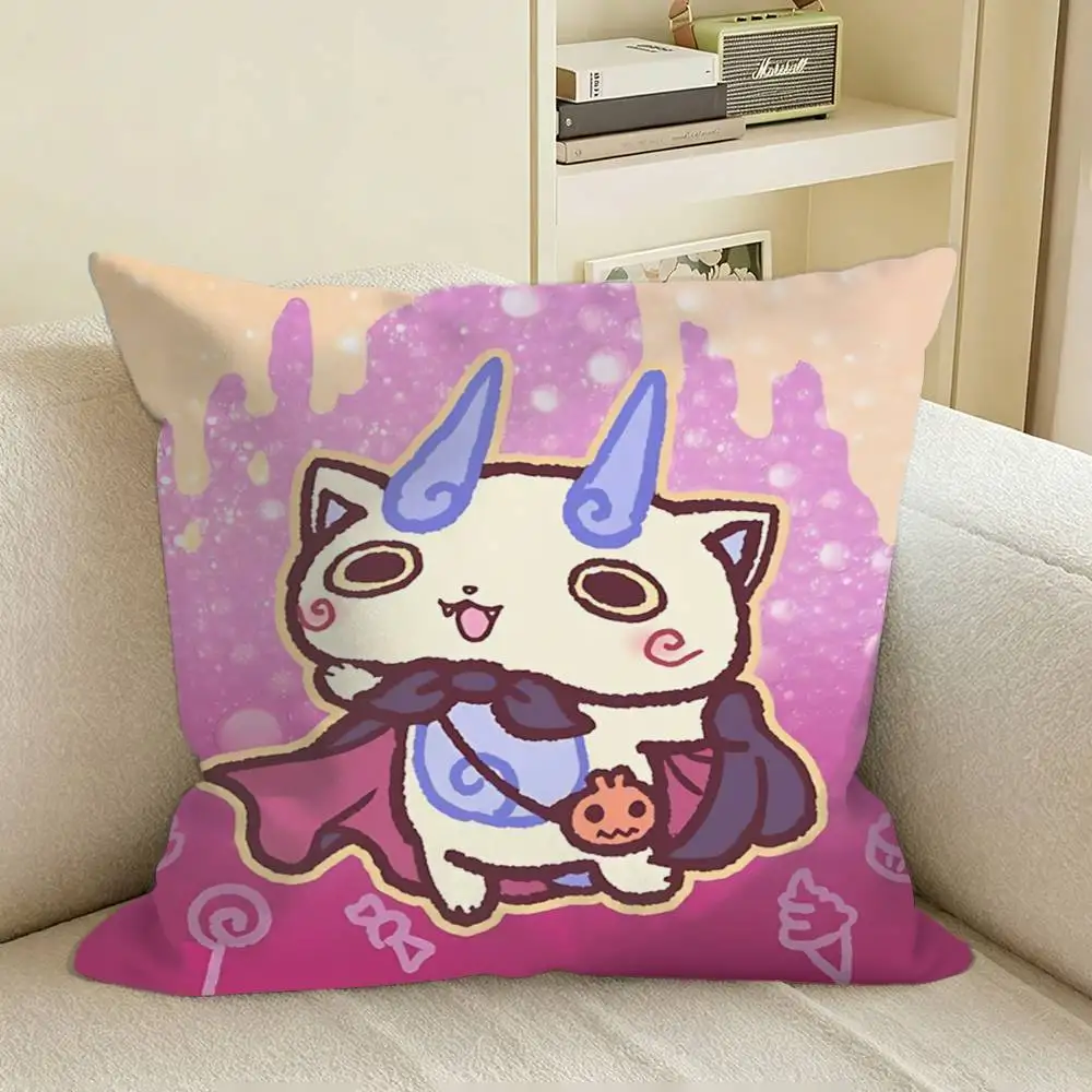 Yo-kai Anime Watch K-Komasan Square Sofa Pillow Cover Solid Color Living Room Home Decor Cushion Case