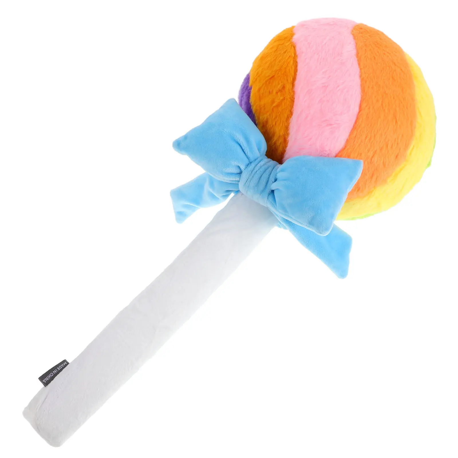 

Rainbow Lollipop Cushion with Bowknot Ball Design Soft Decorative Pillow for Kids Photo Shoots Bedroom Living Room Decoration