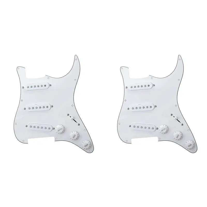 

ABYB 2Pcs White Electric Guitar Accessories For ST Three Single Electric Guitar Guitar Panel Electric Guitar Cover Plate