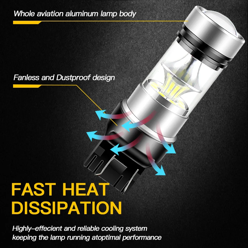 

2PCS Led 7443 W21/5W T20 LED Bulbs Lamp For Toyota Previa Estima II R3 2000-2006 Red Backup 12V Stop Brake Tail Parking Lights