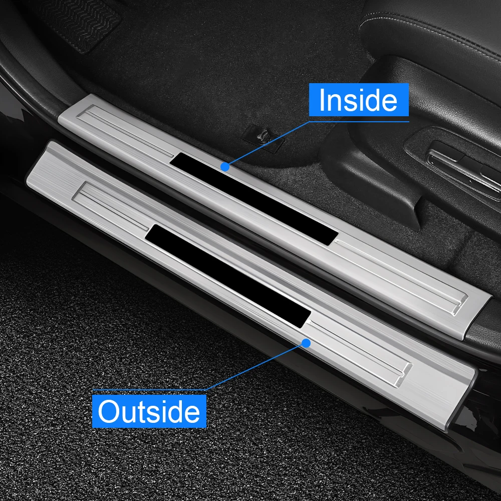 Car Door Sill Scuff Plate Cover For Honda CRV 6th Gen 2023 2024 2025 / CR-V Hybrid Welcome Pedal Trim Pad Accessories