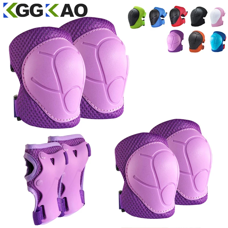 Kids Knee pads and Elbow Pads Toddler Protective Gear Set for Girls Boys with Wrist Guards 3in1 for Skating Cycling Bike Scooter