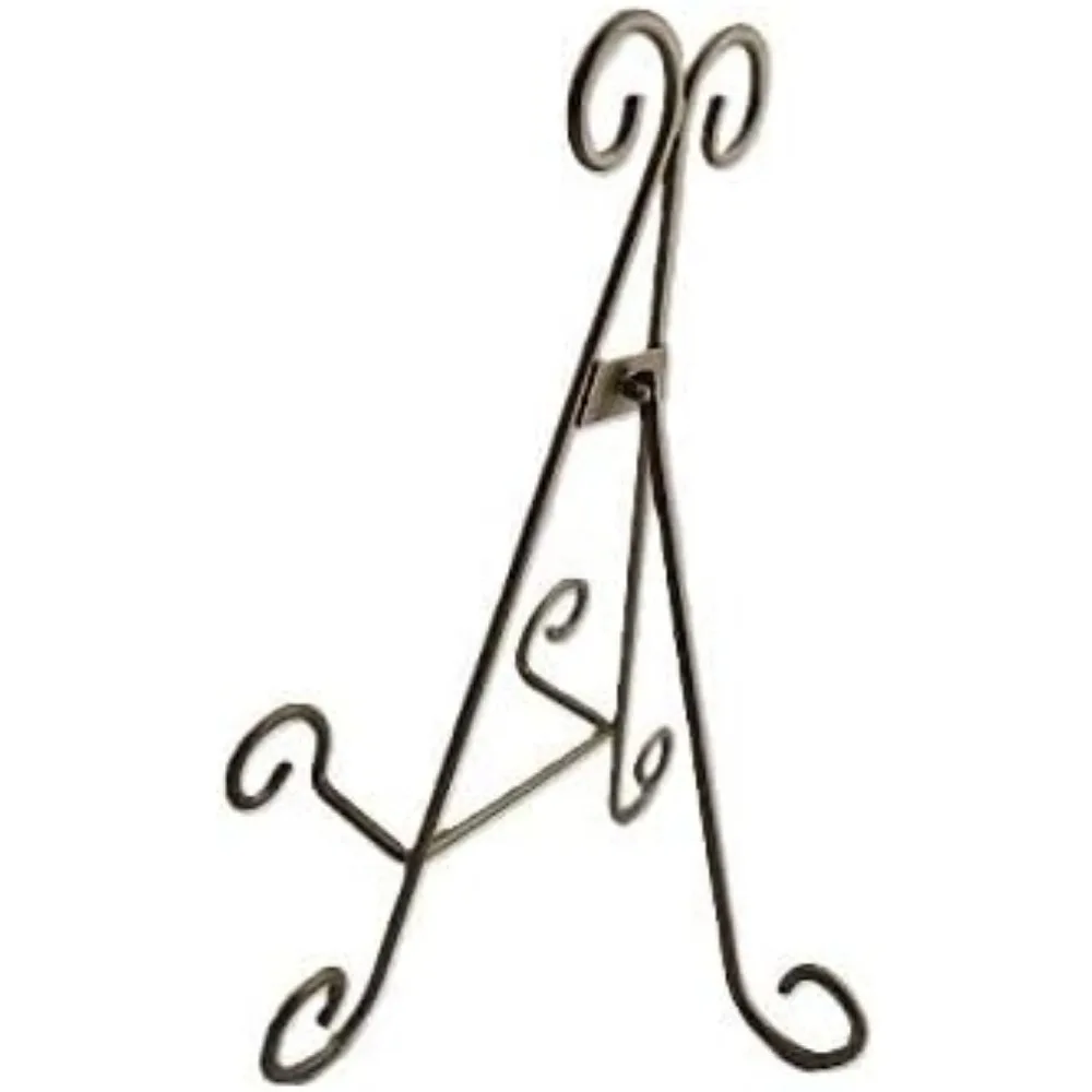 gold easel, tabletop plate and art holder, (gold, 12") (multiple sizes)