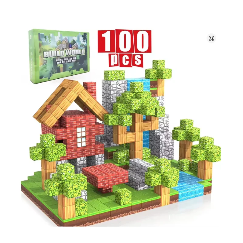 

Magnetic Blocks Building Toys Build Magnet World Blocks Kids Games Magnet Toys for Boys & Girls Ages 5-7 STEM Toys for Age 3-10