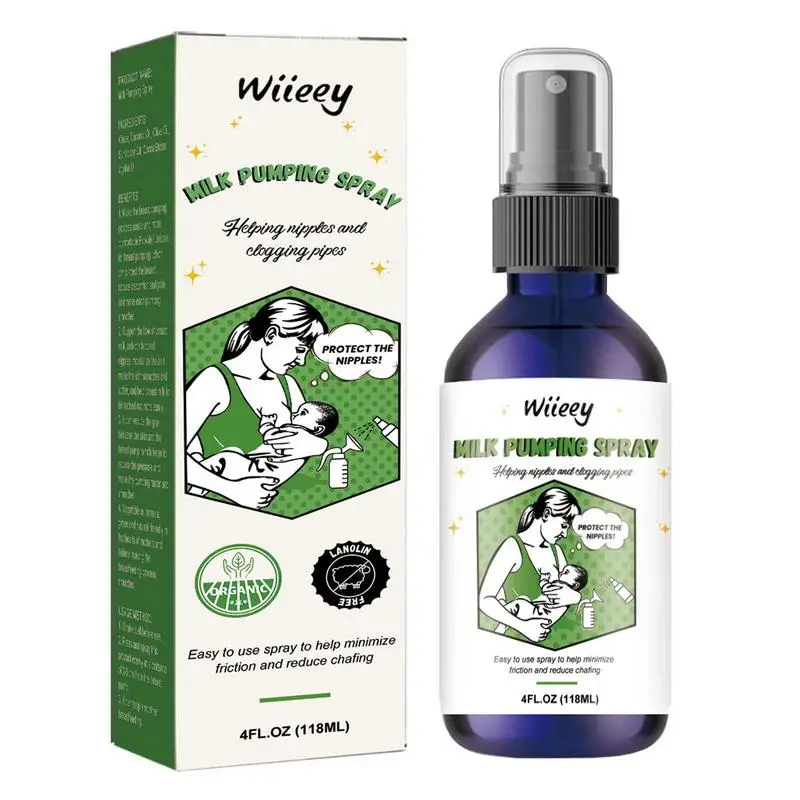 

118ml Pumping Spray Breastfeeding Breast Care Plant Oil Repairing Hydrating Moisturizing Spray Breast Care Plant Oil Repairing