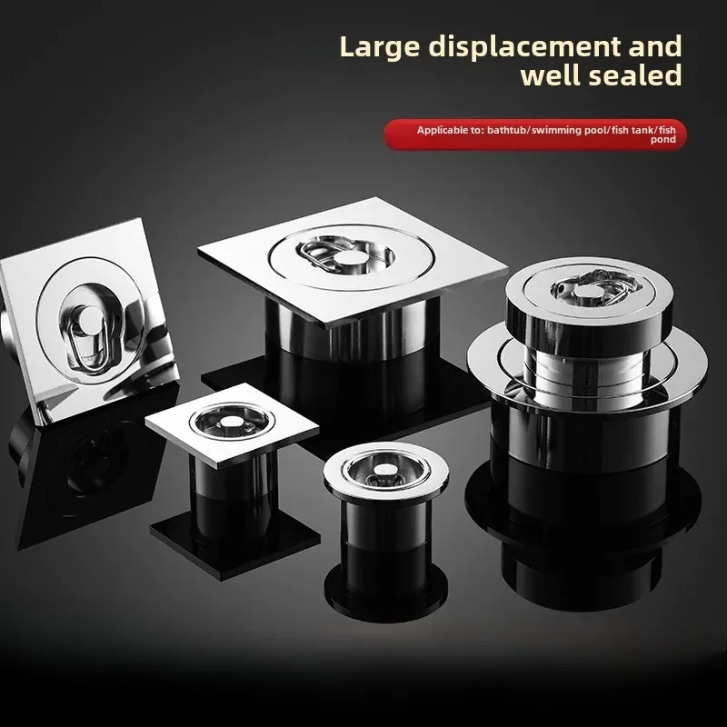 Odpływ do miski na ryby Odpływ do basenu Pokrywa odpływu podłogowego Odpływ prysznicowy przeciw wypadaniu włosów Zatyczka do kąpieli Akcesoria łazienkowe