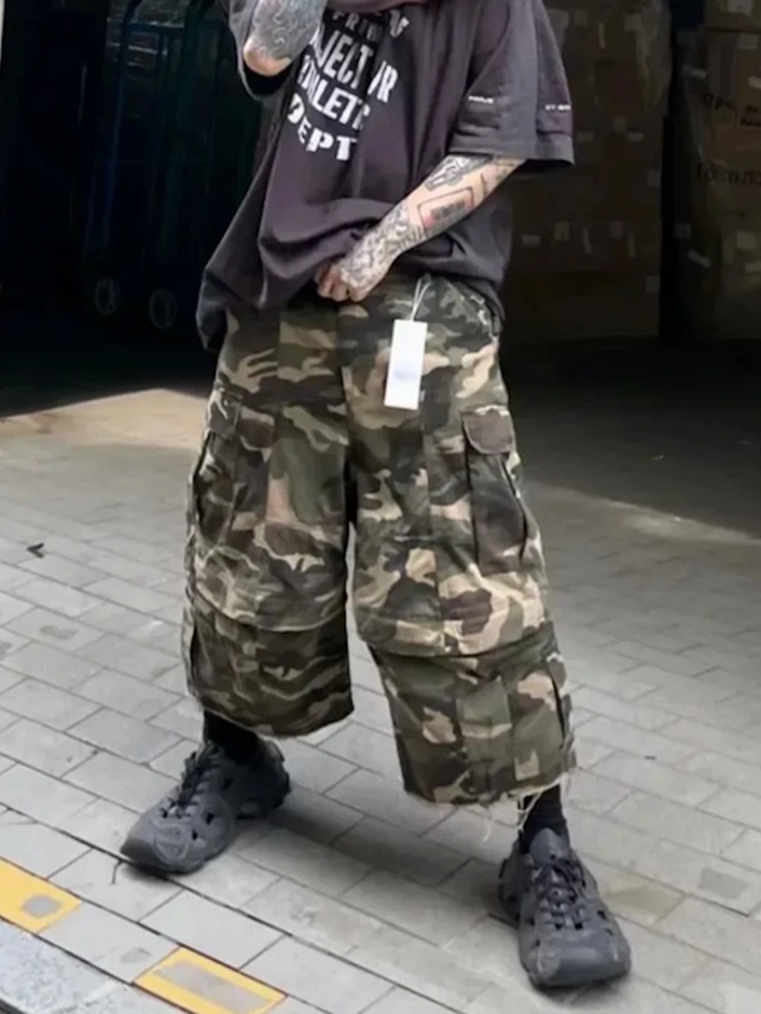 

Рабочие брюки-трансформеры Waed Camouflage (7/8 длины) с множеством карманов, съемные шорты M65, повседневные свободные брюки-леггинсы из канваса, два в одном