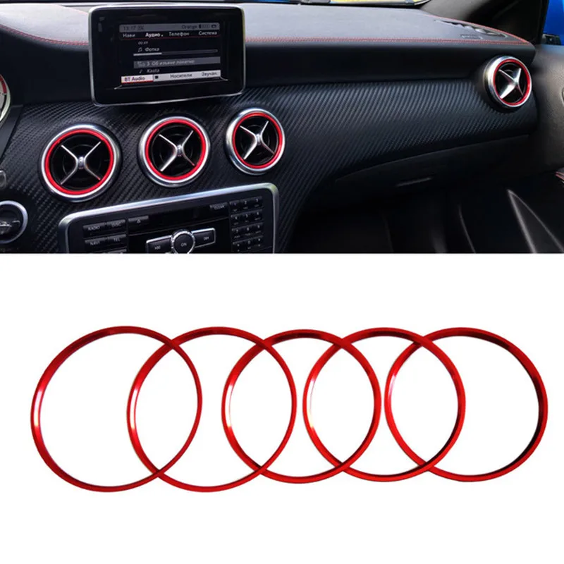 Auto-Instrumententafel Luftauslass Dekorationsring Zierblende Aufkleber Passend für Mercedes Benz A B GLA CLA Klasse Innenausstattung