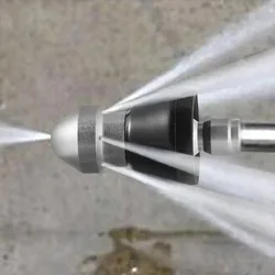 Powerful Pressure Pipe Dredging Sewer Cleaner Drain Washer Nozzle 1Forward 6Rear Jets 1/4inch Quick Connect Thread Nozzle