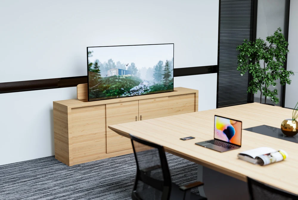 Telescoping Motorized Height Adjustable TV Lift Diy Tv Mount With Remote on Floor or Wall or in Wooden Cabinet