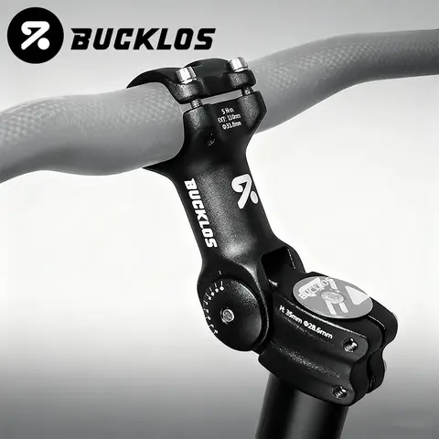 BUCKLOS Adjustable Bike Handlebar Stem 60 Degree Road Mountain BIke 28.6mm Fork Stem CNC Aluminum Alloy MTB Stem 25.4/31.8mm