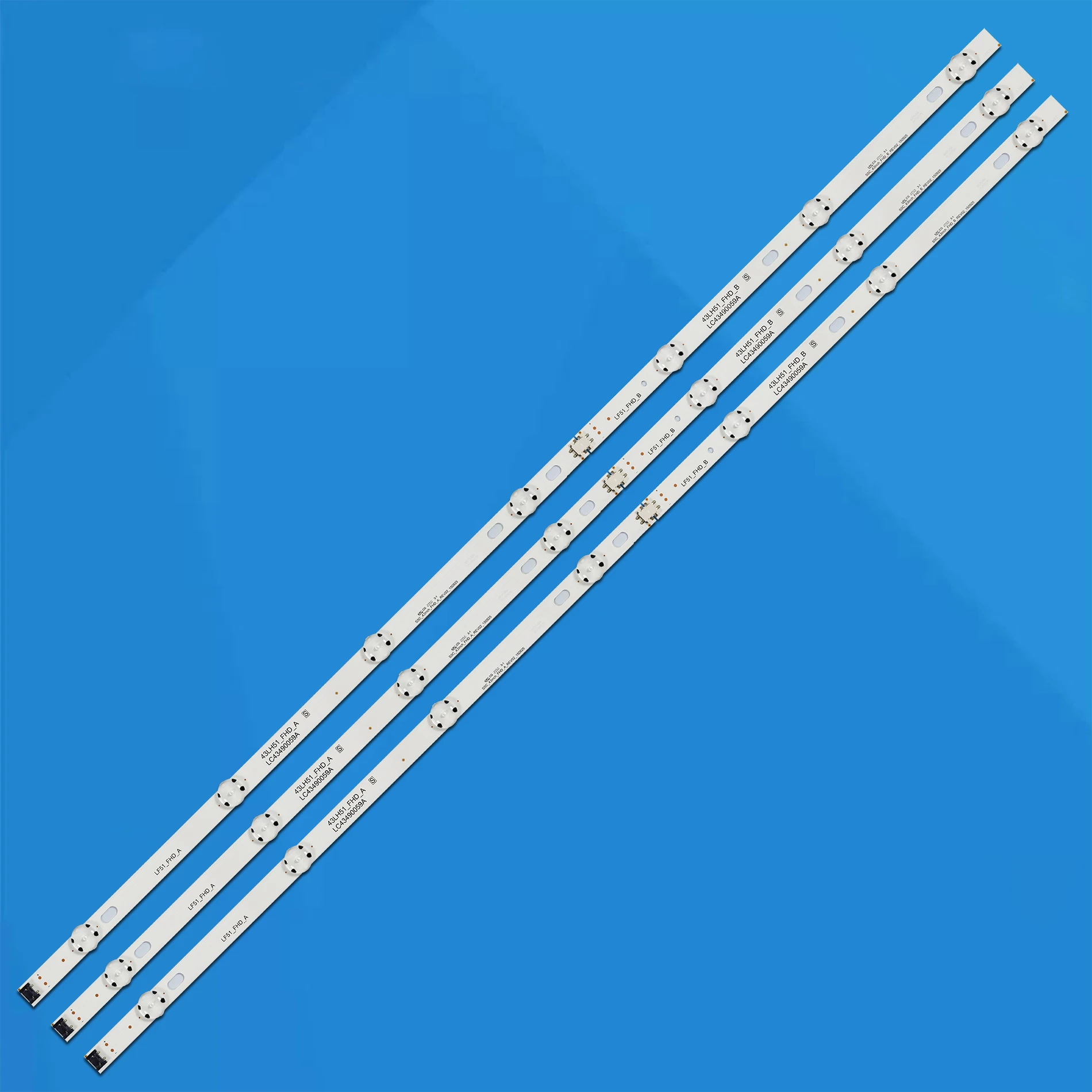 3 PCS/set LED Bar For 43LJ61_FHD_S SSC_43LJ61_7LED REV02 170224 43UJ61_FHD 43UJ630Y LC43490068A 43LK6000PLF 43US6300 43UM7050