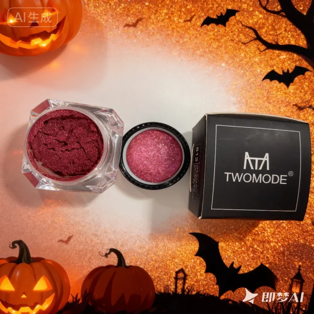 3 グラムダイヤモンドダストハイライターライトレッドアイシャドウ高光沢真珠光沢のあるメイクアップペーストハロウィンパーティー美白美容