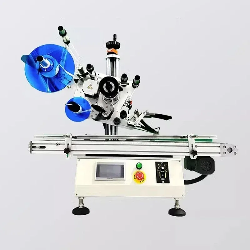 peiqiDesktop Pouch Bags Labeling Machine Automatic Ziplock Stand-up Bag Flat Suace Pouch Applicator with Paging Machine
