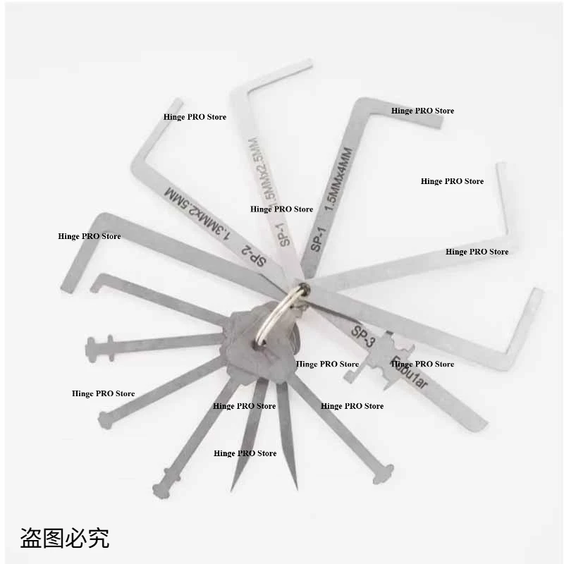

Набор профессиональных отмычек из нержавеющей стали для слесарей: инструменты для вскрытия замков, мастер-ключи для экстренного доступа, скелетные и крючковые отмычки