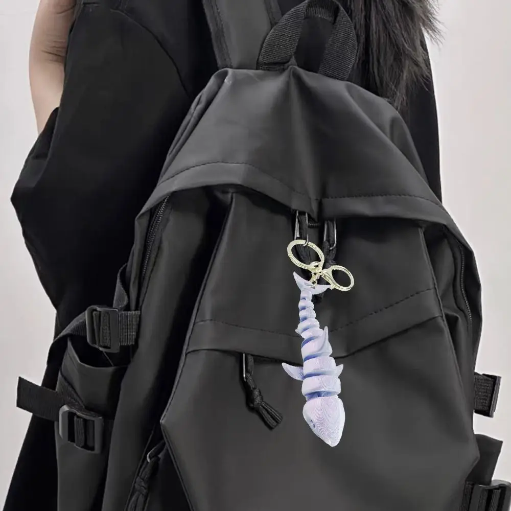 LLavero de ballena impreso en 3D PLA, figura de animales impresa en 3D móvil multiarticulado, adornos, modelo, llavero de tiburón realista