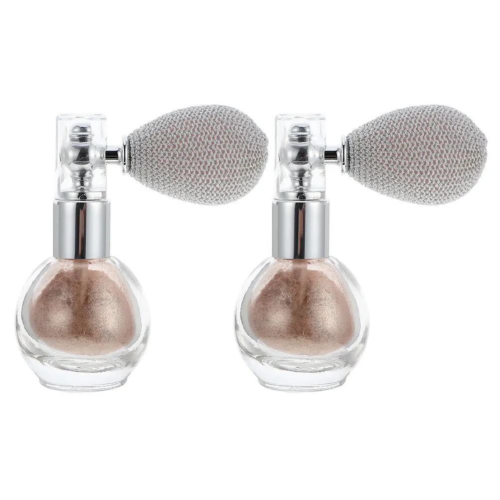 2 個グリッタースプレーボトルメイクアップハイライターパウダースプレーヤーヘアボディスパークリングきらめくパウダー装飾ギフト
