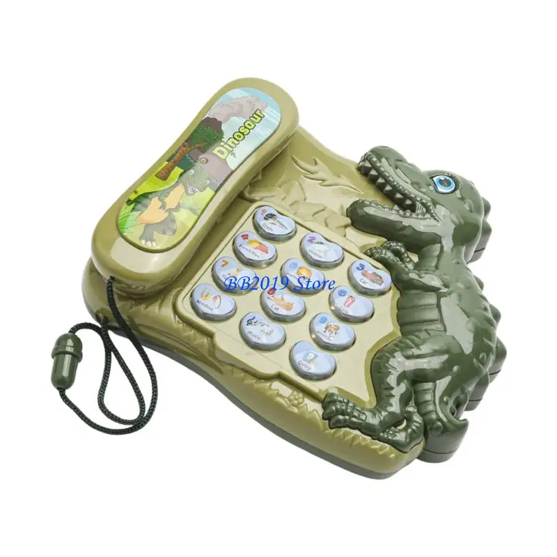 Q0KB Cartoon dinosaurus pratend speelgoed voor kinderen inclusief cijfers Letters Veilig speelgoed