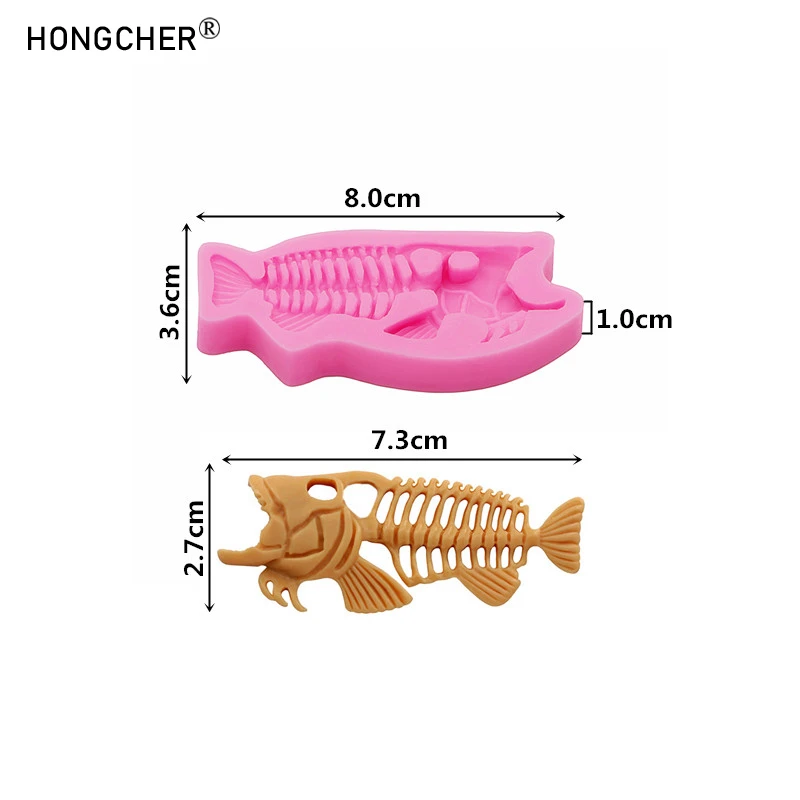 Fish Bone Moon Skull Crossbones Silicone Mould Earrings Pendant Necklace Decoration Pendant Resin Jewellery Accessory Drip Mould