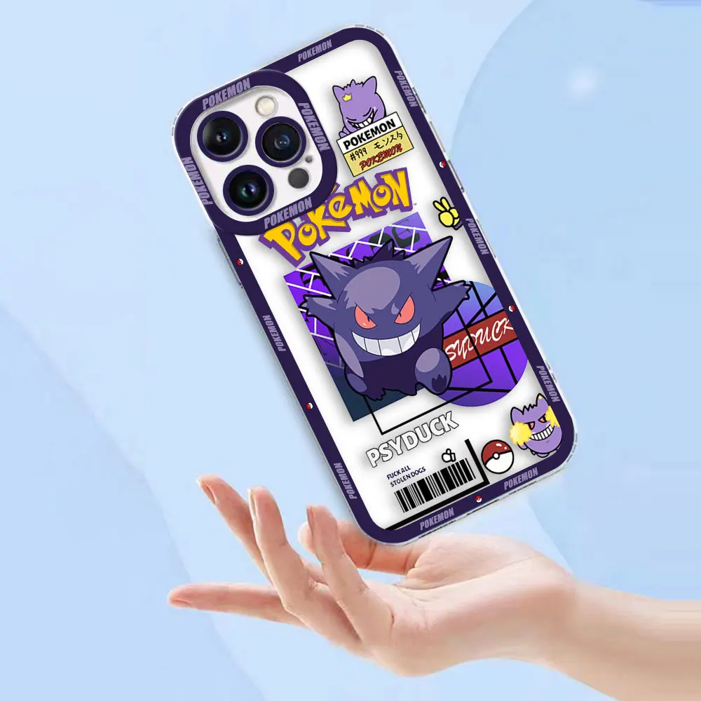 P-Pikachu Gengar Pragon Cassa Del Telefono Trasparente Per OPPO RENO 14 14F 13 13F 12 12F 11 11F 10 8 8T 7 7Z 6Z 5 5F 2F 2Z FIND X3 Caso