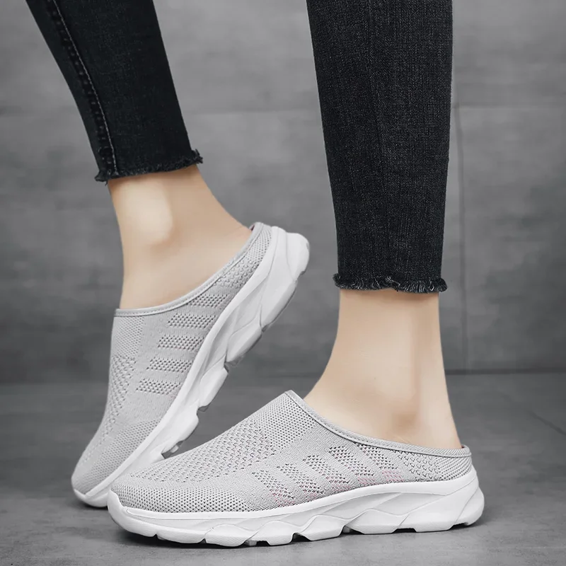 Scarpe Casual da donna Slip on muli e zoccoli per scarpe da donna con apertura posteriore leggera pantofole traspiranti Comfort scivoli con punta