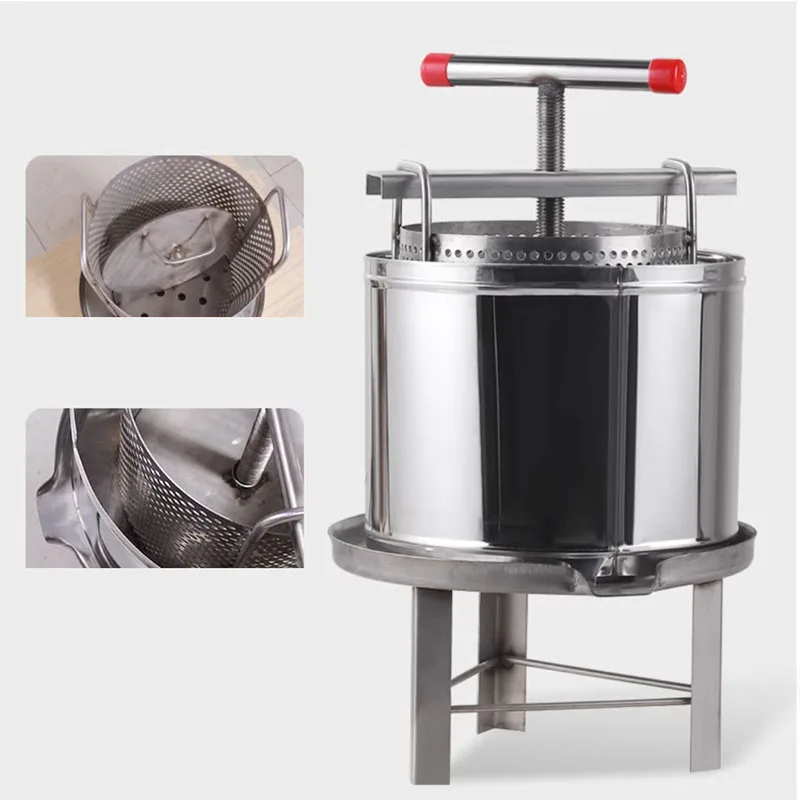 

Stainless Steel Honey Extractor Fruit Wine Press Nature Juice Make Machine Beekeeping Equipment