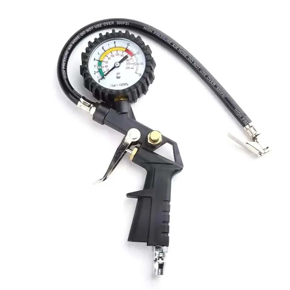 Fotografia 6: Medidor de Pressão de Ar Multifuncional para Pneus de Carros e Motocicletas 220PSI com Compressor de Ar e Bomba Infladora