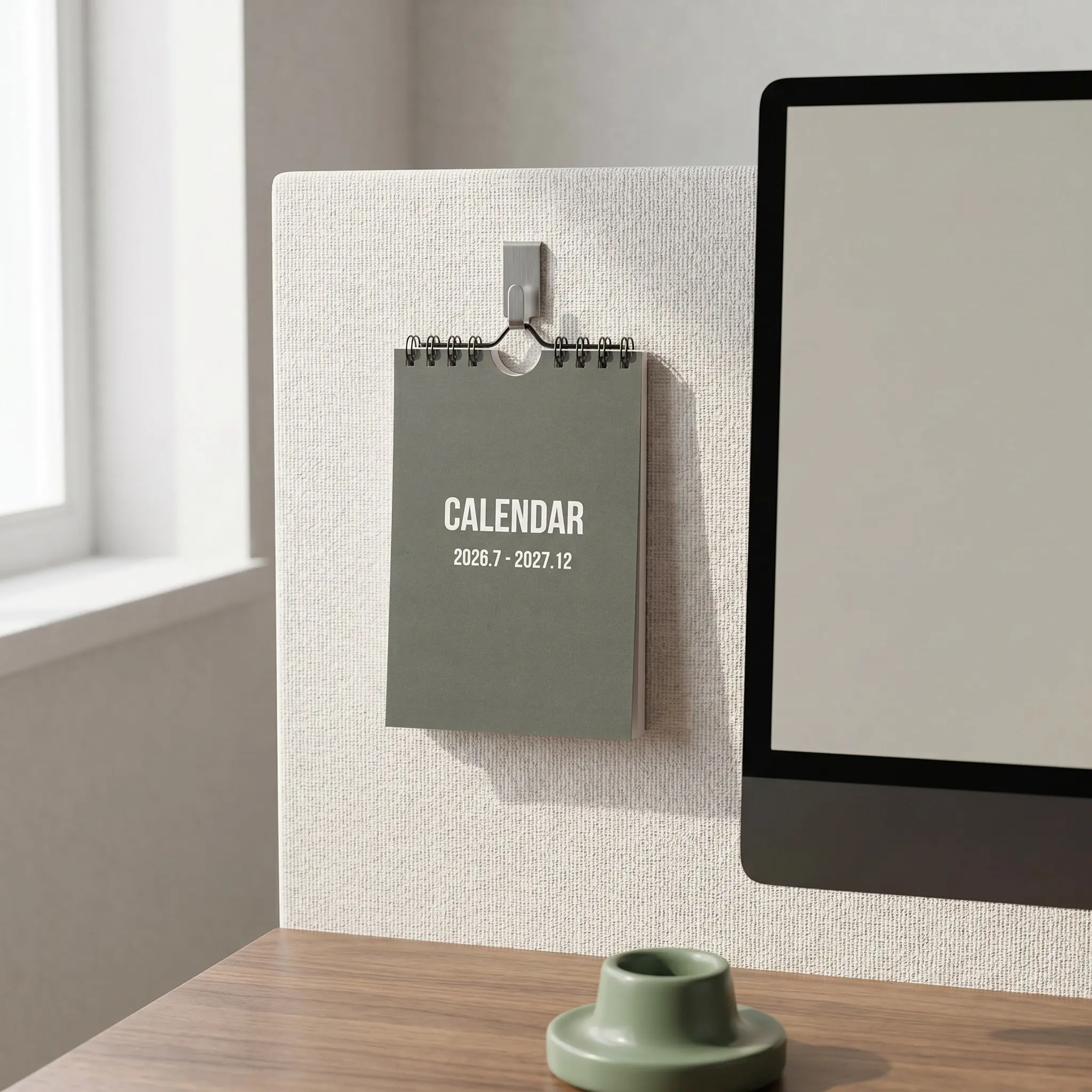 Small Wall Calendar 2026-2027 Mini Monthly Calendar Desktop Foldable Notepad Hanging Office Study Workspace Decor