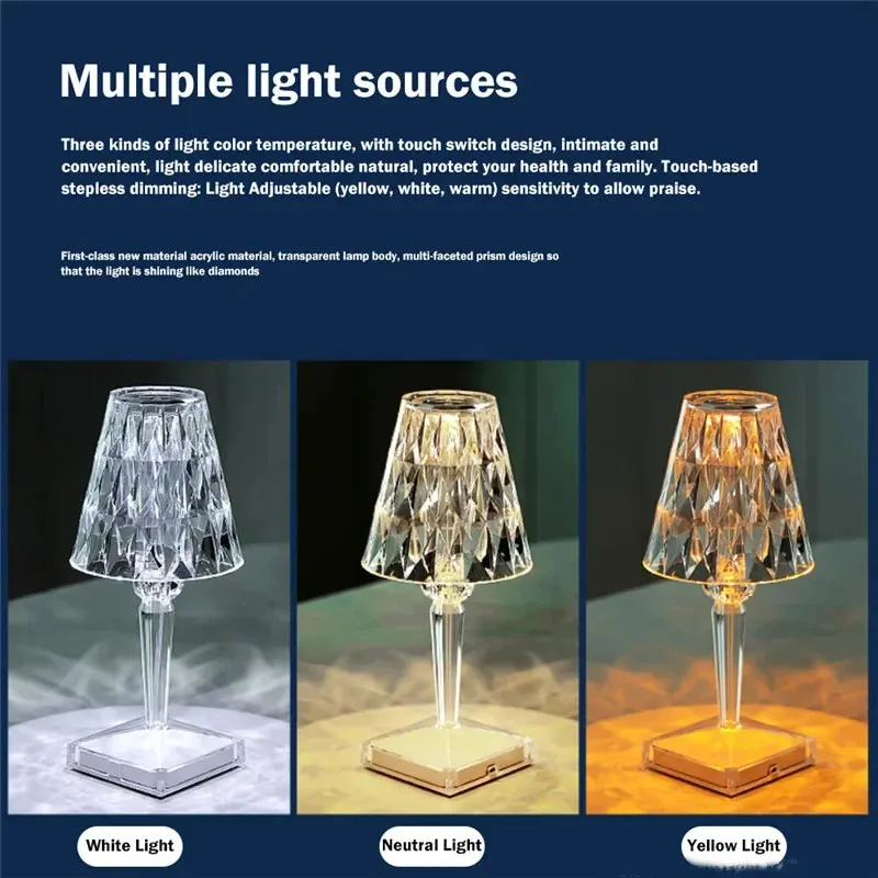 Veilleuse LED tactile RVB aste, lampe de table proxy, table de chevet pour chambre à coucher, décoration de mariage et de Noël, 16 couleurs